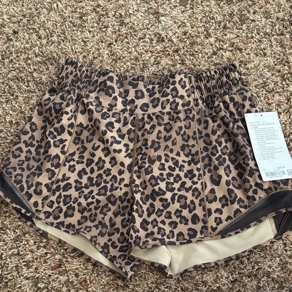 lululemon athletica Pants - NWT lululemon athletica Leopard Print Athletic Shorts